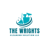 Blue and White Modern Cleaning Services Logo Design